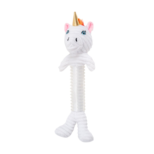 Unicorn Corduroy Plush Squeaking Chew Toy for Dogs