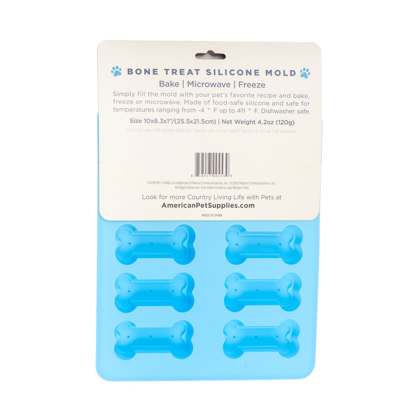 Country Living Bone-Shaped Silicone Baking Tray – Non-Stick, Ideal for Dog Treats, Cookies, and Biscuits