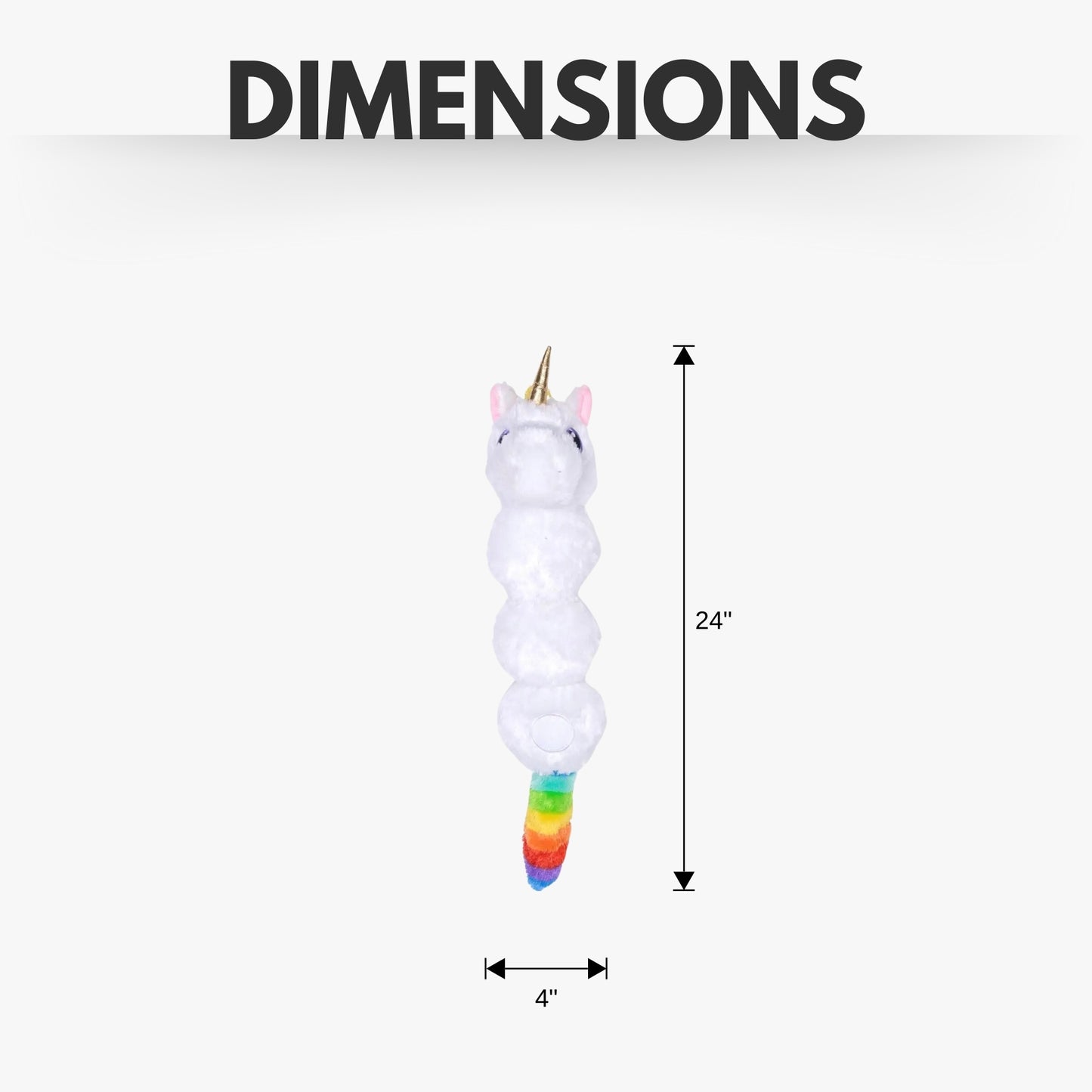 Colorful Unicorn Magical Creature Plush Dog Toy – with Squeaker & Crinkle Paper for Fun Play