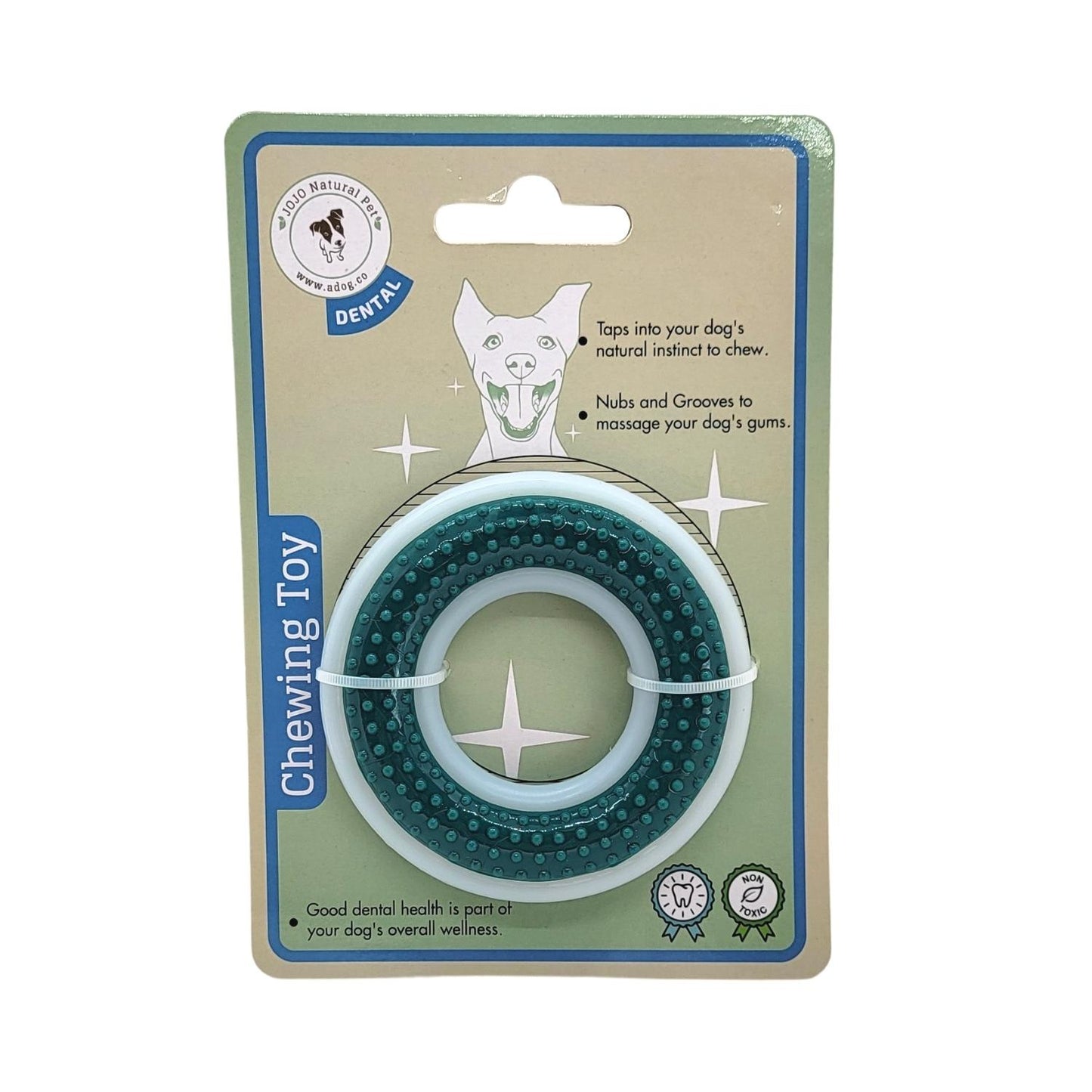 Nylon/TPR Dental Dog Chew Ring – 4" Diameter for Oral Care
