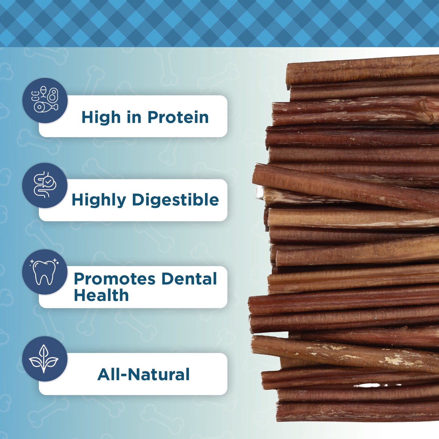 Country Living 6” Bully Sticks for Dogs – Standard – 10 Count Bag – All-Natural, Single-Ingredient, Long-Lasting Dog Chews – High-Protein, Grain-Free, Rawhide-Free –Supports Dental Health