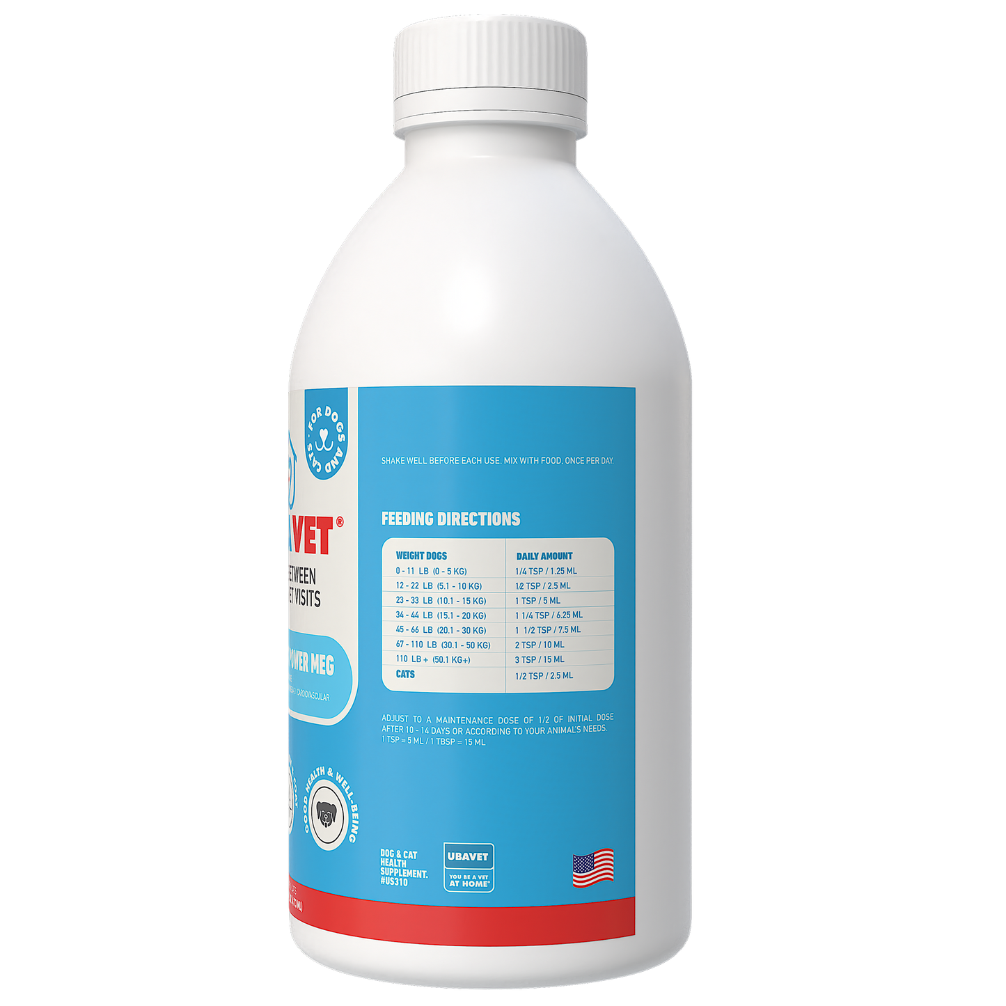 UBAVET Joint Power MEG Maximum Joint Support Liquid for Dogs & Cats