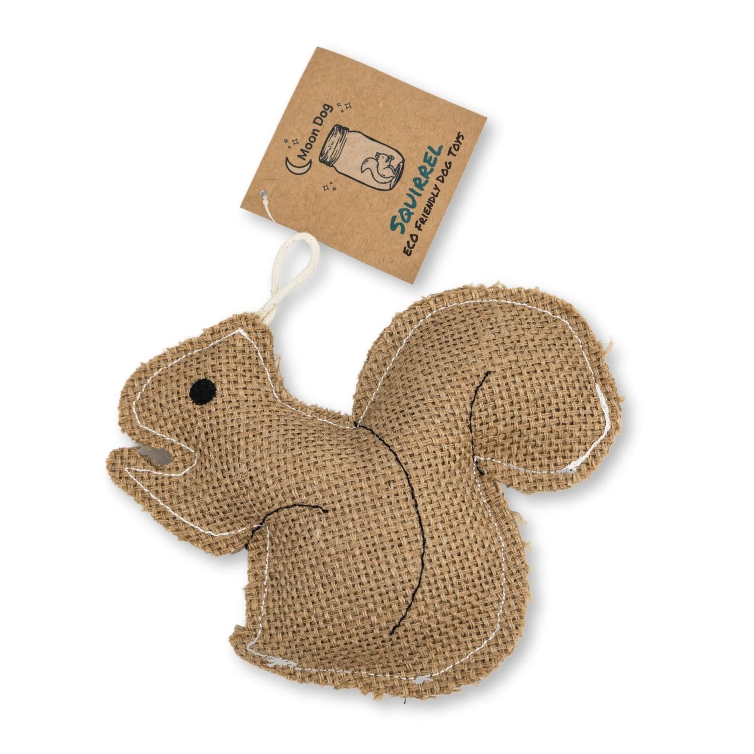 Rustic Jute Squirrel Dog Chew Toy – Non-Toxic Safe, Soft