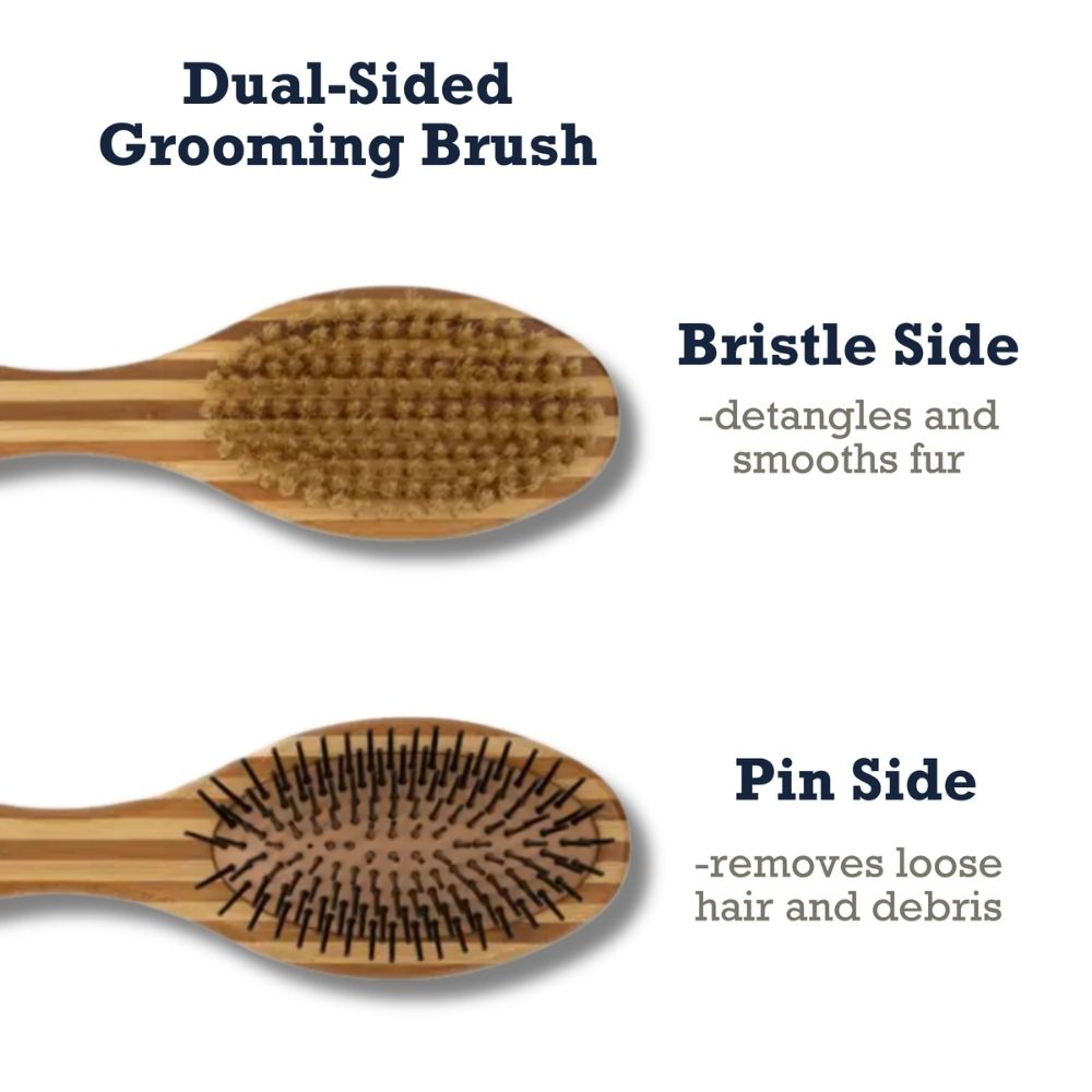 Country Living dual sided bamboo dog grooming brush eco friendly pet brush