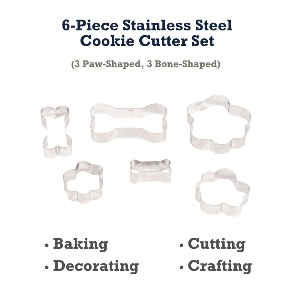 Stainless steel cookie cutters for baking homemade dog treats