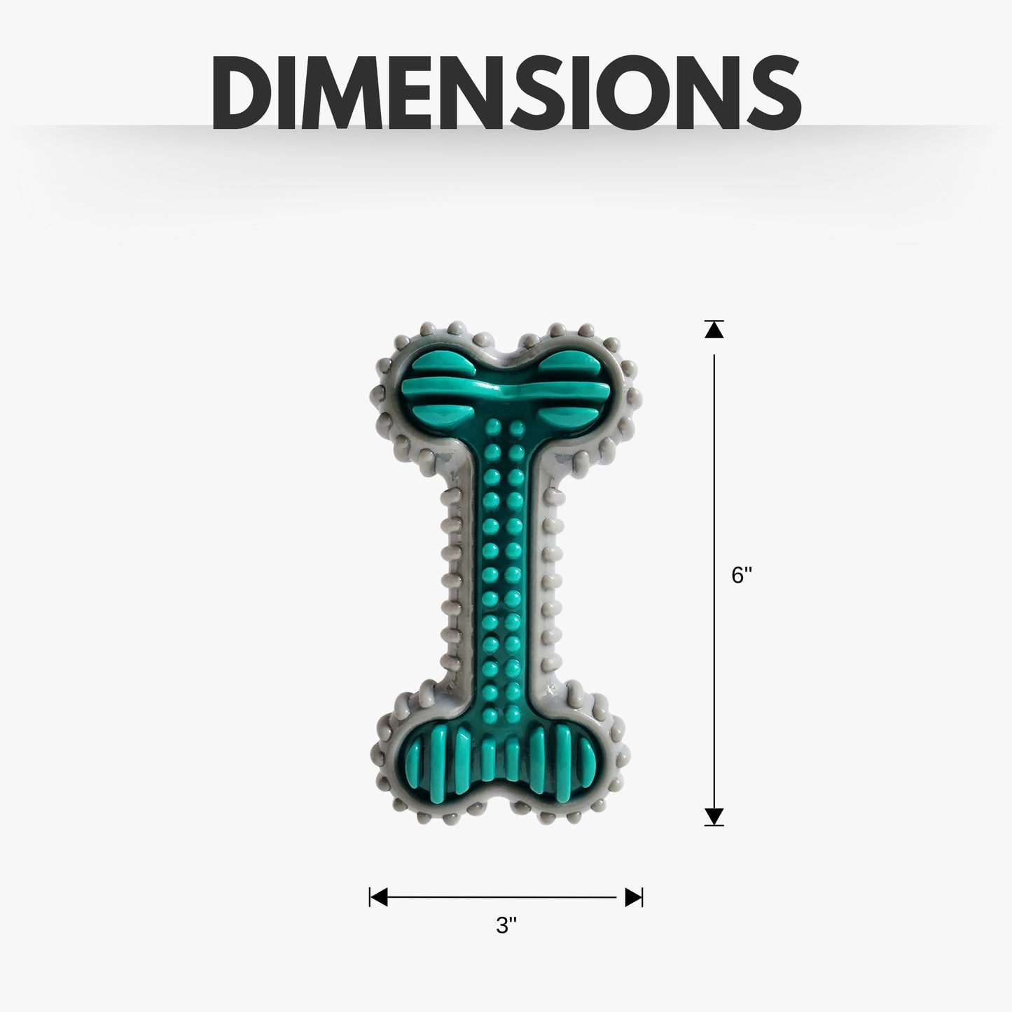 TPR dental bone dog toy for light to medium chewers