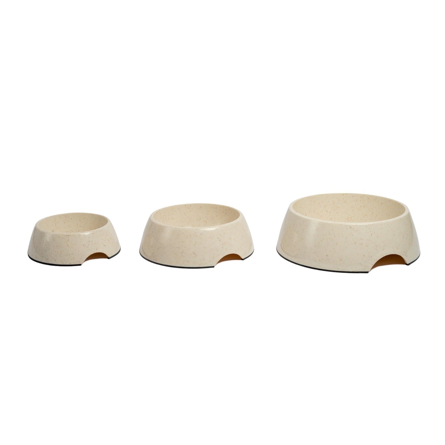 Country Living Set of 2 Eco-Friendly Bamboo Dog Bowls (White Swan)
