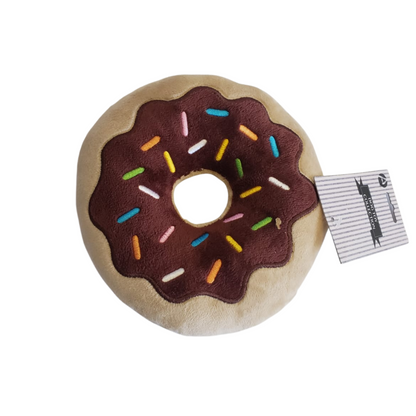 Interactive Donut Plush Dog Toy Set (Chocolate & Strawberry)