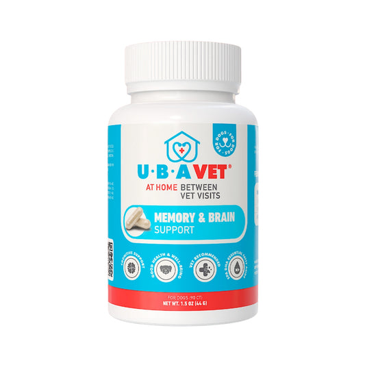 UBAVET Memory & Brain Support for Senior Dogs – 90 ct Cognitive Health Supplement