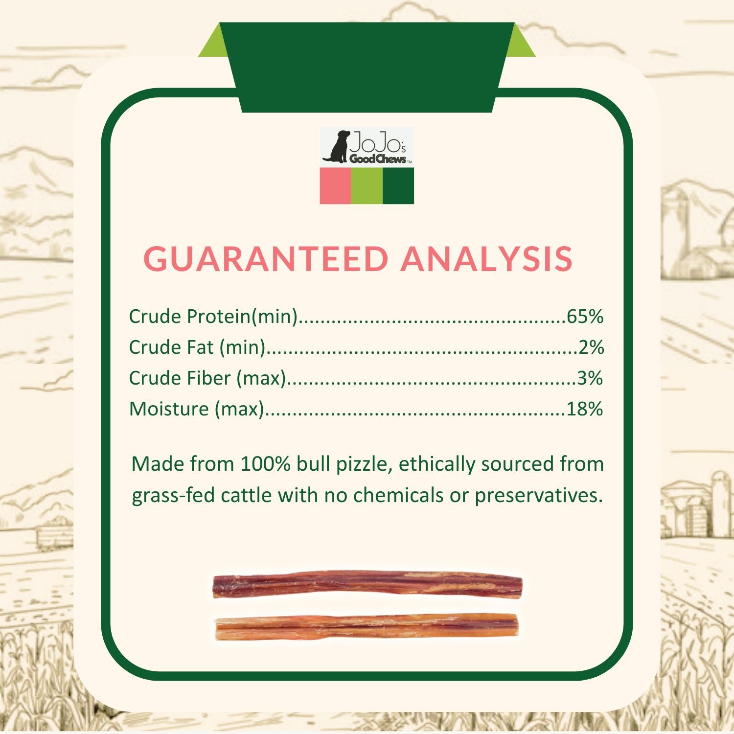 12 inch jumbo beef bully sticks dog treats, 2 per bag