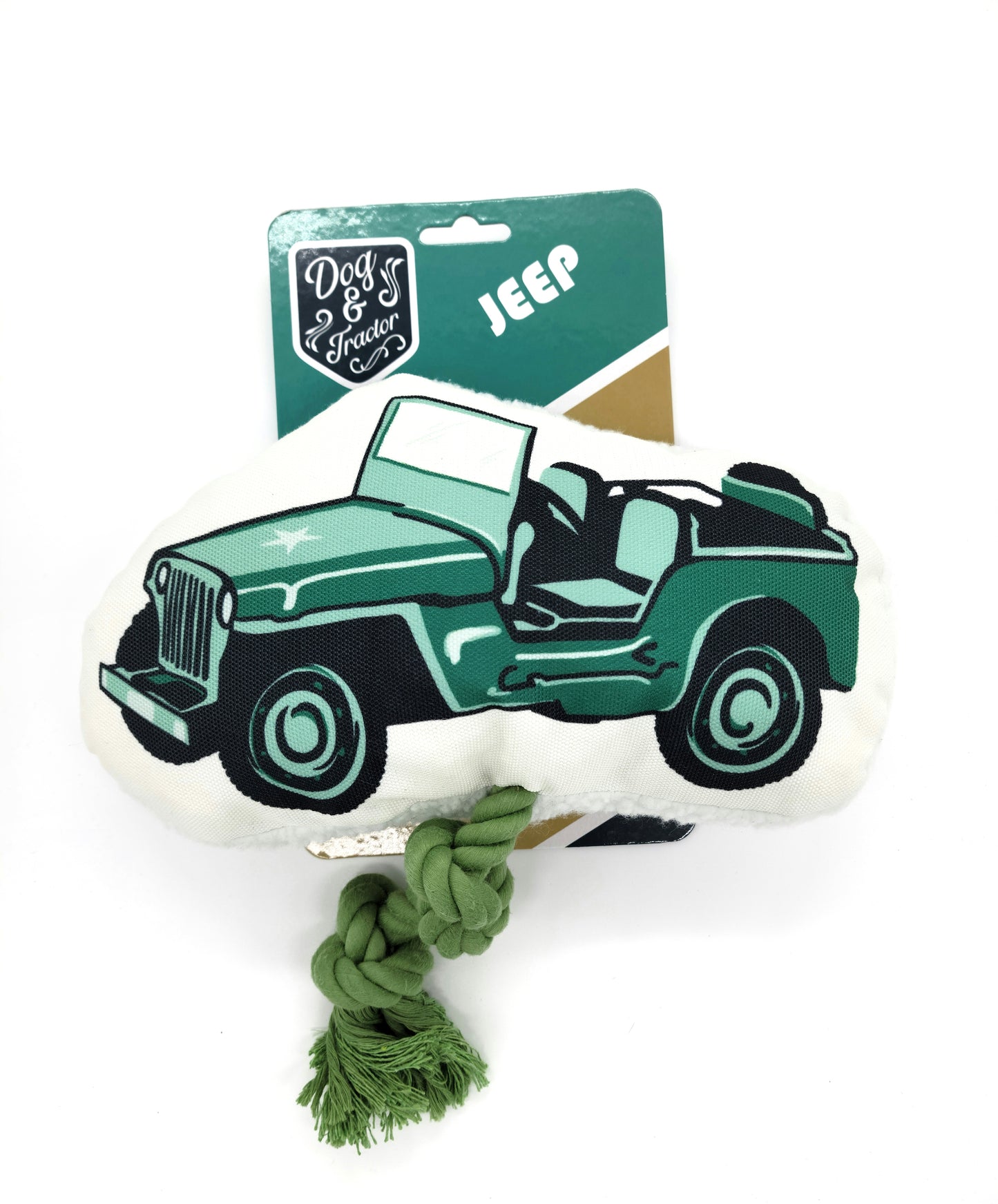 Country Living Retro Army Jeep Squeaker Dog Chew Toy – Plush Dog Toy with Durable Texture, for Engaging Play and Cuddles