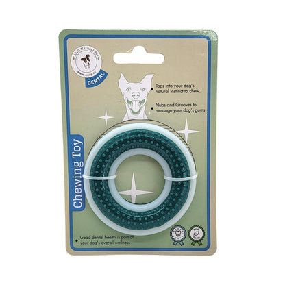 Durable Nylon/TPR Dental Dog Chew Ring – for Enhanced Oral Care, Dental Hygiene, and Engaging Playtime – 4"