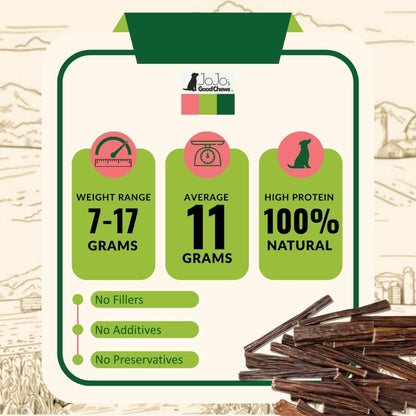 6 inch beef gullet sticks dog treats, 10 per bag