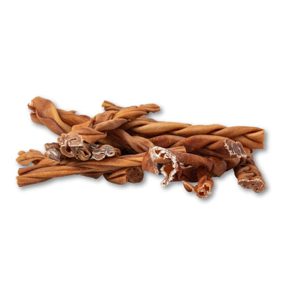 6 inch standard braided collagen stick dog treats 4 per bag all natural single ingredient chew