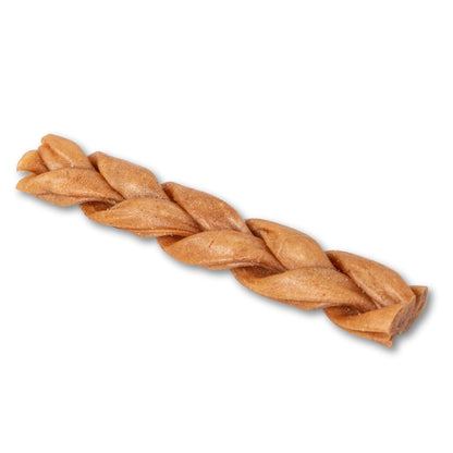 6 inch standard braided collagen stick dog treats 4 per bag all natural single ingredient chew