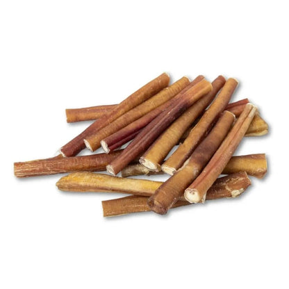 6 inch thick beef bully sticks dog treats, 3 per bag
