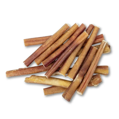 6 inch thick beef bully sticks dog treats, 3 per bag