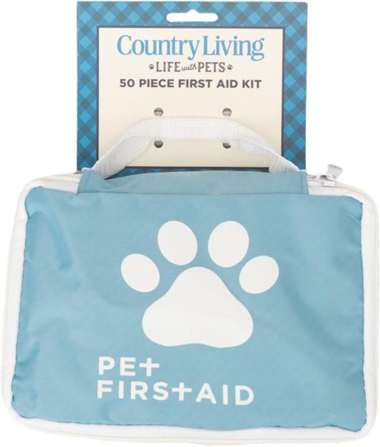 Country Living 50-Piece Pet Travel First Aid Kit for Emergencies, Safety, Adventure & On-the-Go Pet Care – Essential Kit