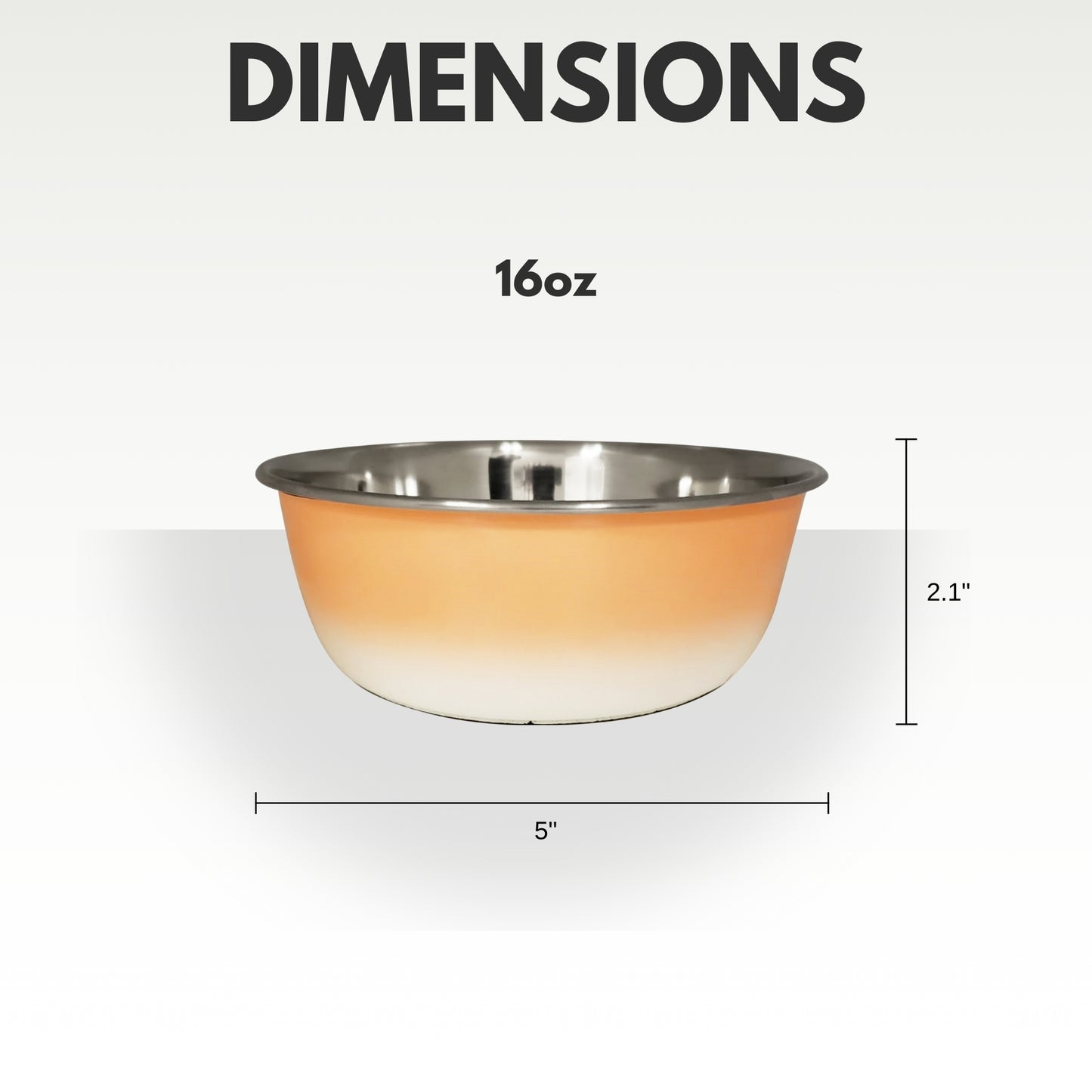 Deep Dog Bowl – Stainless Steel Bowl, Stylish & Durable – Peach Coral