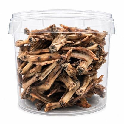 Duck Feet Dog Treats | 80 Pieces | Natural Single Ingredient High-Protein Chews | 5L Value Bucket