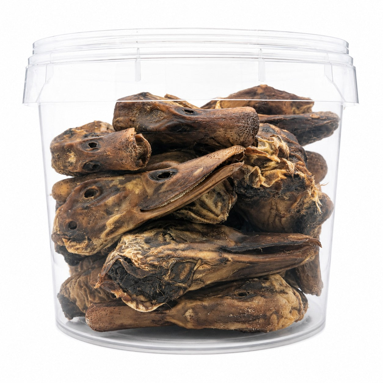 Duck Heads Dog Treats | 20 Pieces | Natural Single Ingredient High-Protein Chews | 5L Value Bucket