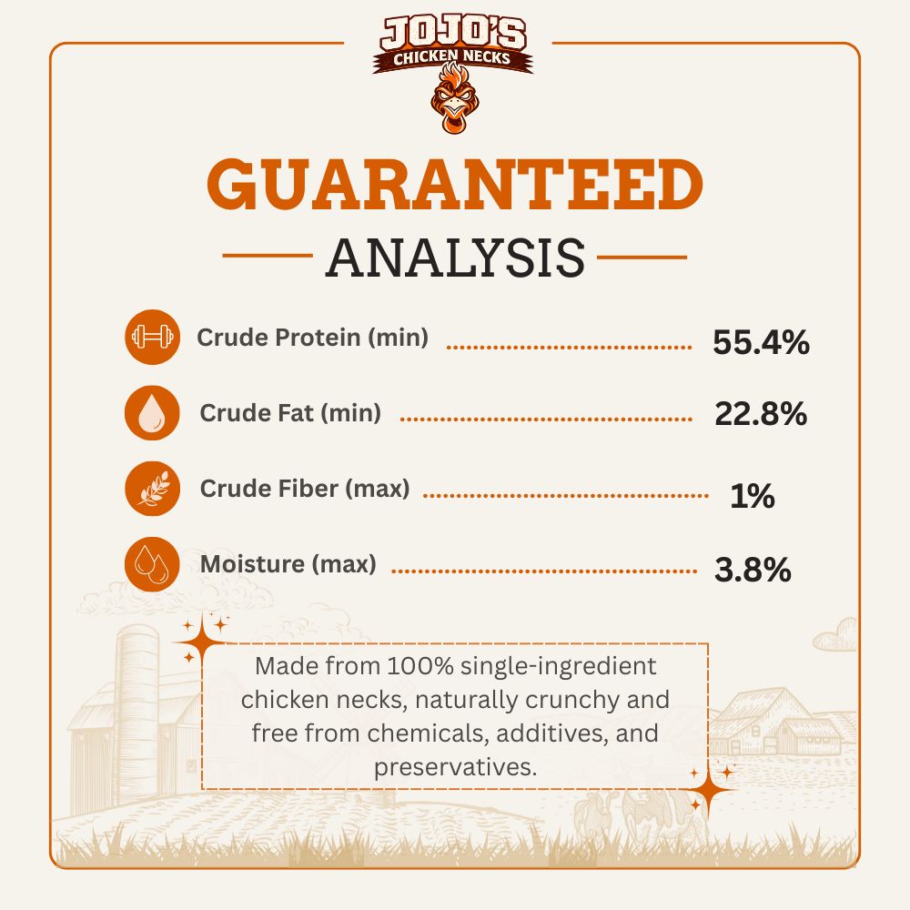 Natural chicken neck dog treats in 40 oz value bucket