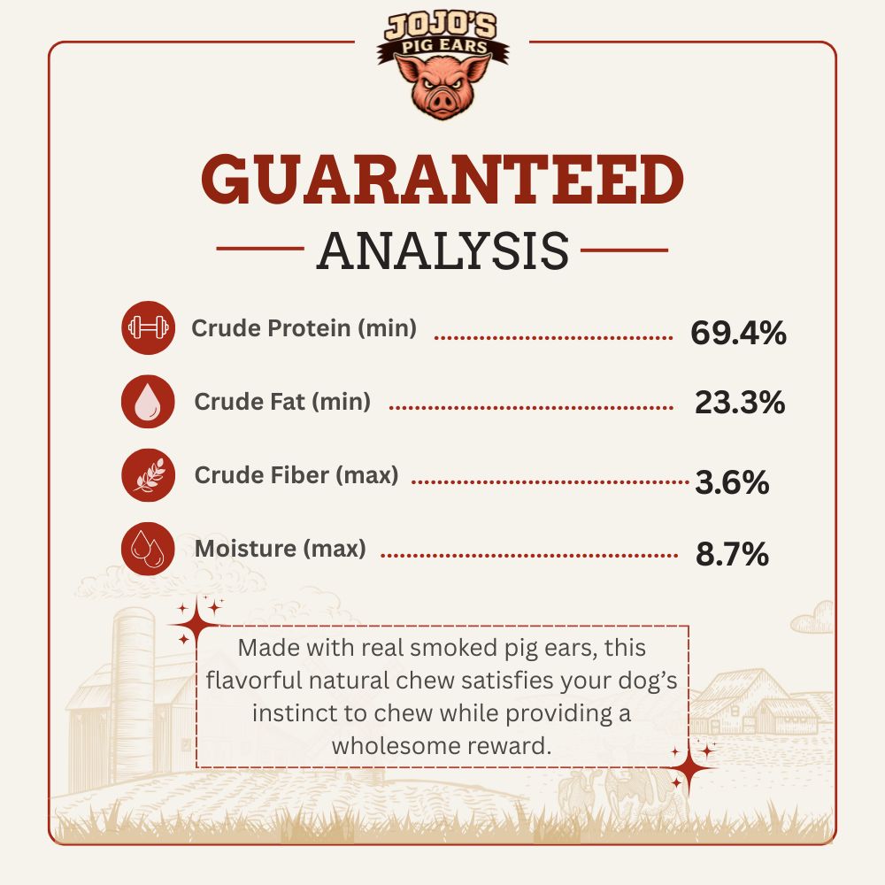 Natural smoked pig ears dog chews in value bucket