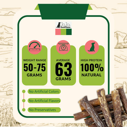 All-Natural Beef Stuffed Gullet Dog Treats – Protein-Packed Chews – 6 Inches (25/Case)