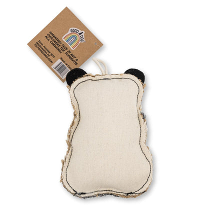 Sustainable Canvas & Jute Panda-Shaped Dog Chew Toy – Durable, Eco-Friendly and Non-Toxic