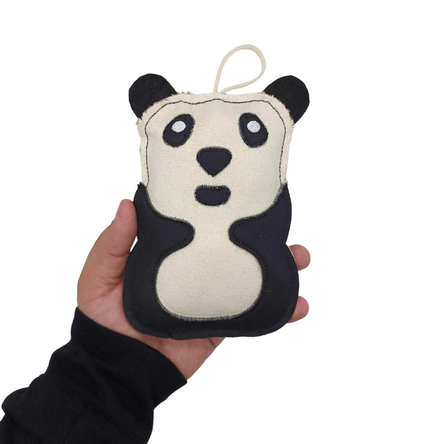 Sustainable Canvas & Jute Panda-Shaped Dog Chew Toy – Durable, Eco-Friendly and Non-Toxic