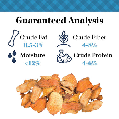 Country Living Sweet Potato Chips Dog Treats – 8oz Bag – 100% Natural, Single-Ingredient, Grain-Free Dog Treats – Healthy Chews – No Additives or Preservatives