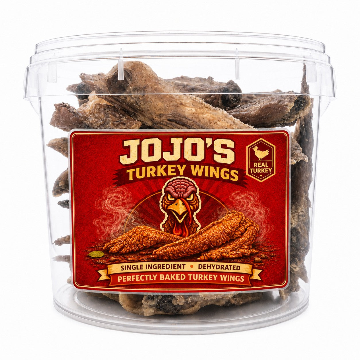 Turkey Wings Dog Treats | 30 Pieces | Natural Single Ingredient High-Protein Chews | 5L Value Bucket