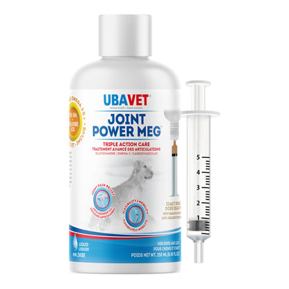 UBAVET Joint Power MEG Maximum Joint Care Liquid for Cats and Dogs – (8.45fl oz / 250ml)