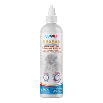 UBAVET Ubasan Ear Cleansing Solution for Dogs & Cats – (4 fl oz / 120ml)