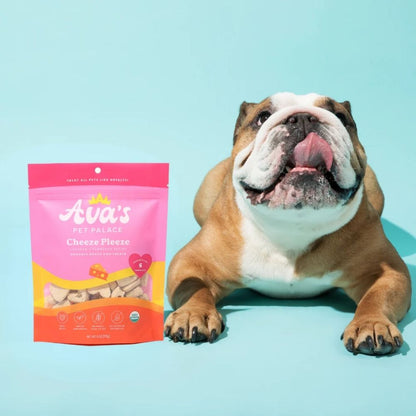 Ava's Pet Palace organic baked cheese dog treats Cheeze Pleeze natural dog snacks