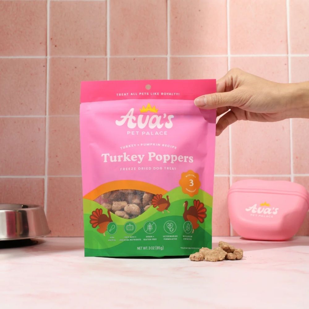 Ava’s Pet Palace freeze dried turkey poppers dog treats