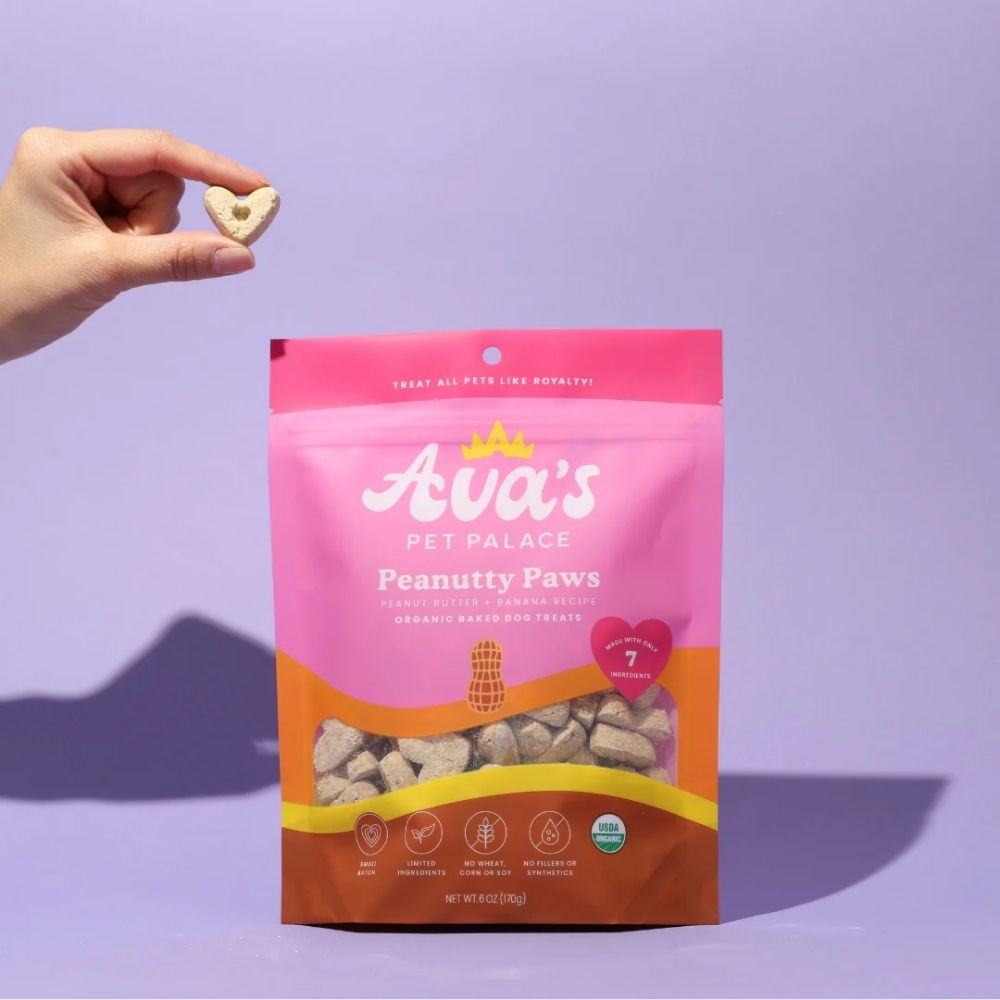 Ava’s Pet Palace organic baked peanut butter dog treats Peanutty Paws