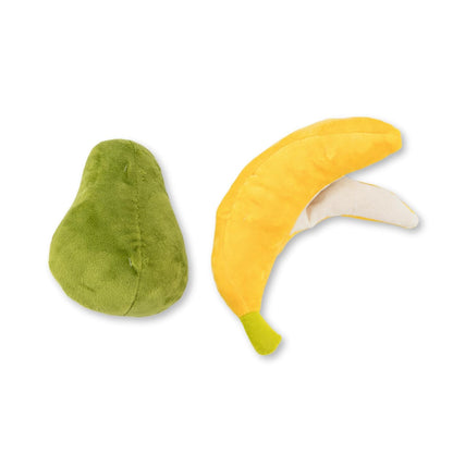 Avocado and banana plush dog toy gift set cute dog toys