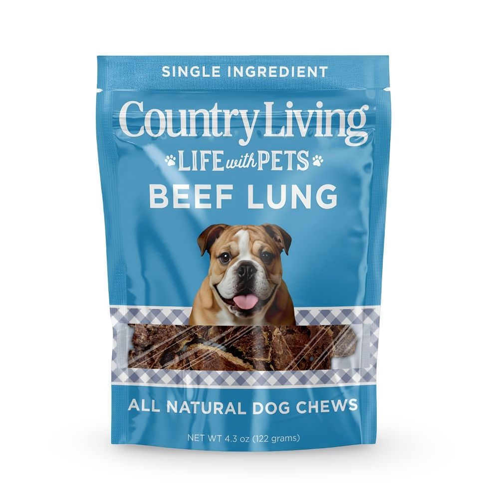 Single-ingredient high-protein beef lung slices