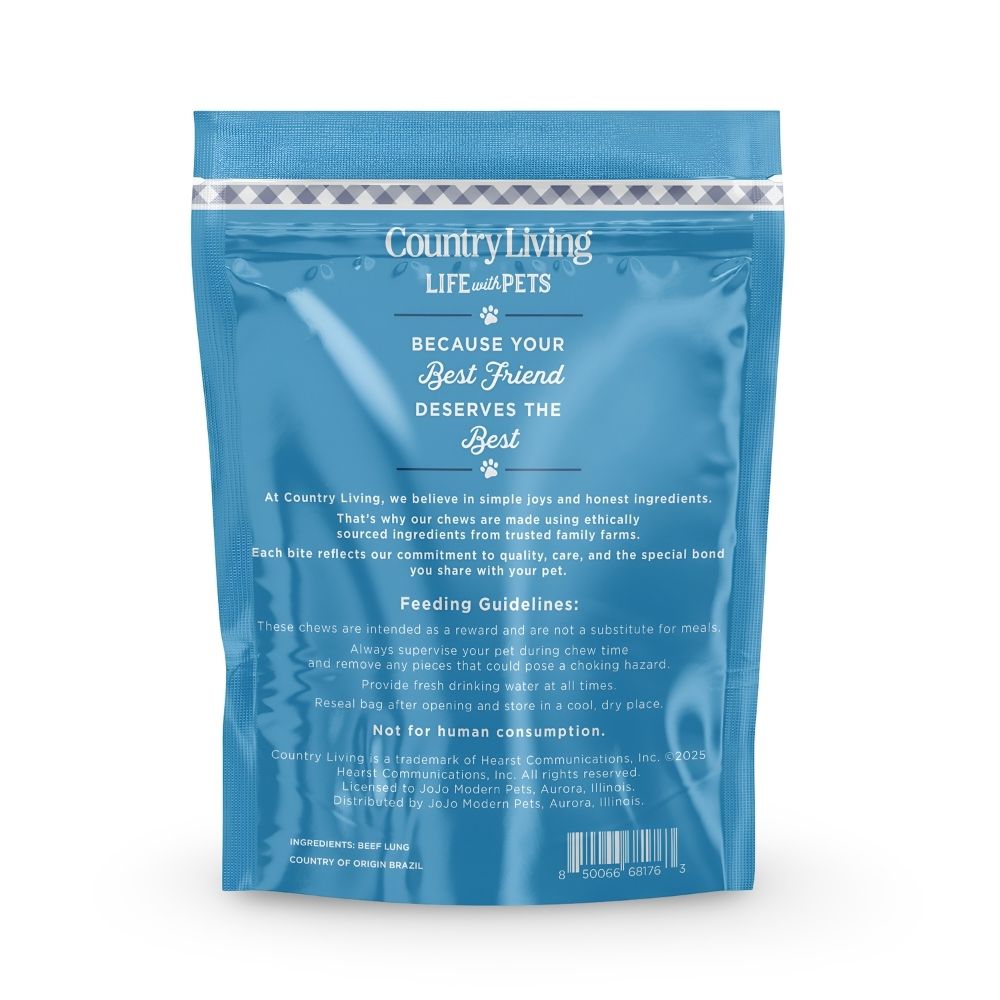 Single-ingredient high-protein beef lung slices