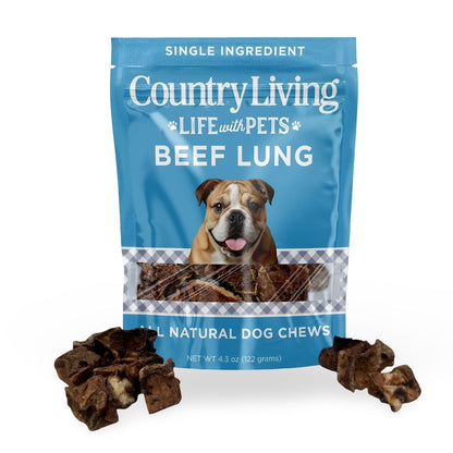 Single-ingredient high-protein beef lung slices