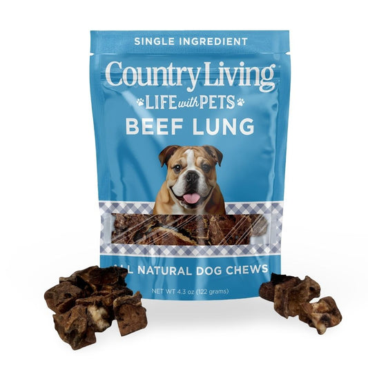 Single-ingredient high-protein beef lung slices