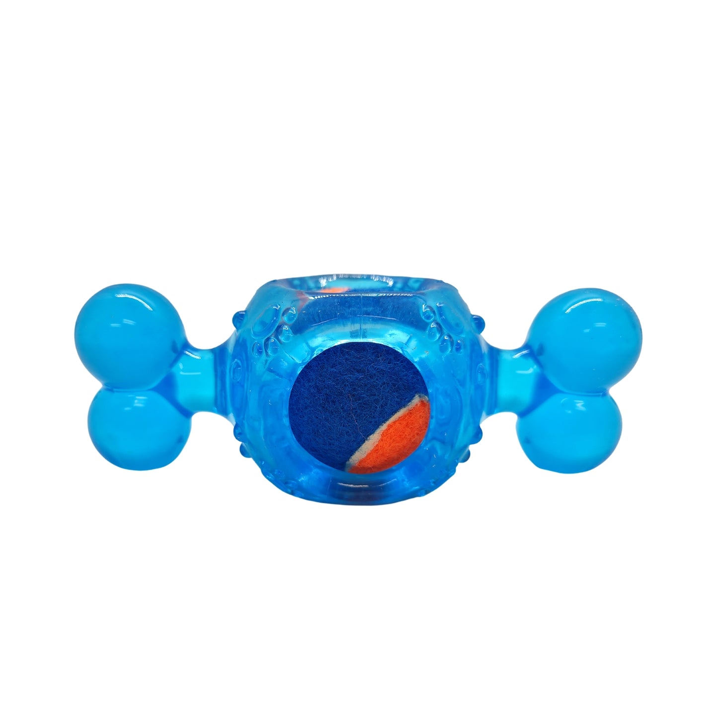 Blue candy inspired TPR squeaky tennis ball dog chew toy durable dog toy