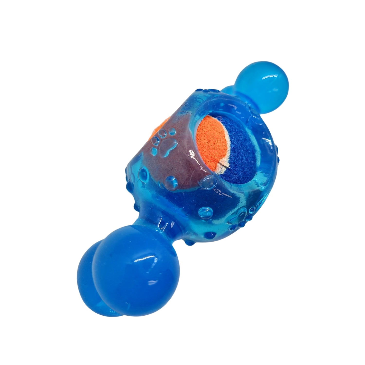 Blue candy inspired TPR squeaky tennis ball dog chew toy durable dog toy