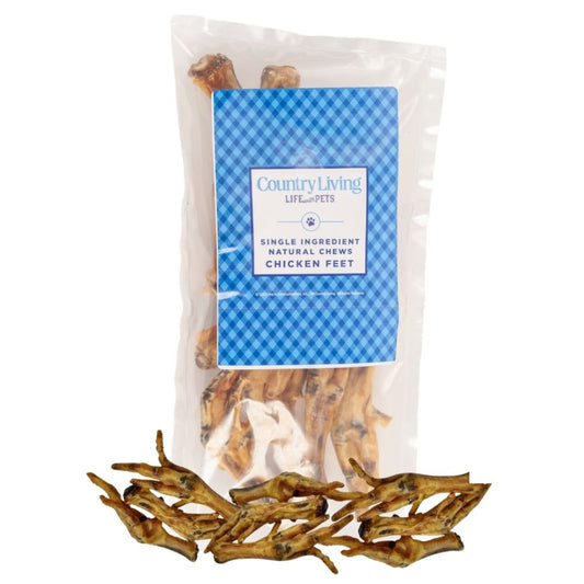 Country Living chicken feet dog treats natural single ingredient dog chews 20 count