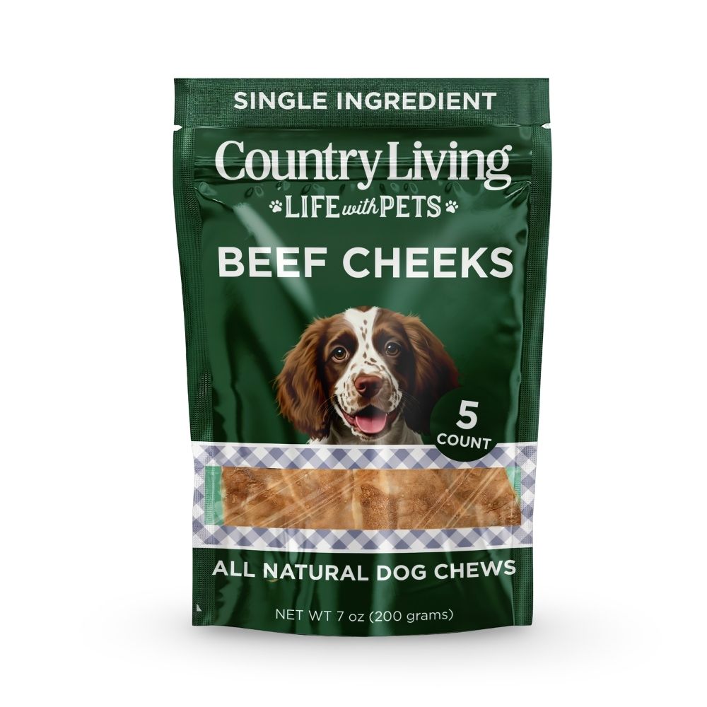Country Living beef cheek chips 4 by 4 chicken flavor 5 count bag