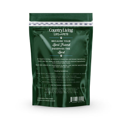 Country Living beef cheek chips 4 by 4 chicken flavor 5 count bag