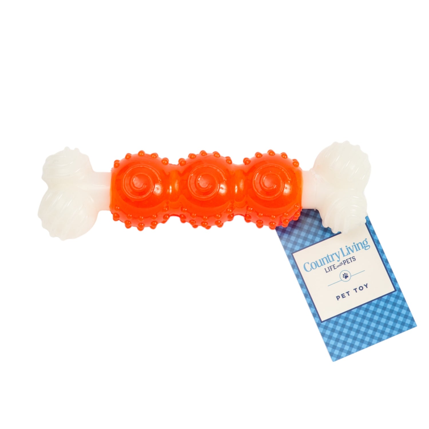 Country Living Bone-a-Treat Dog Chew Toy, Orange