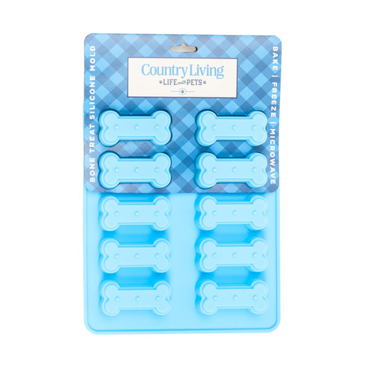 Country Living bone shaped silicone dog treat baking tray 10 cavity mold