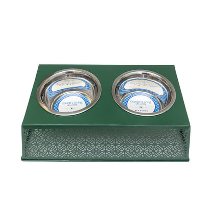 Eco-friendly raised dog feeder